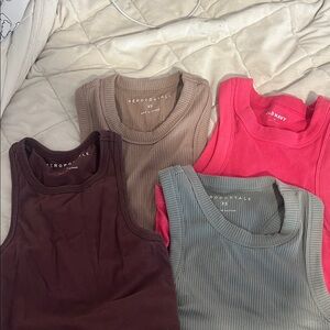 set of four tank tops